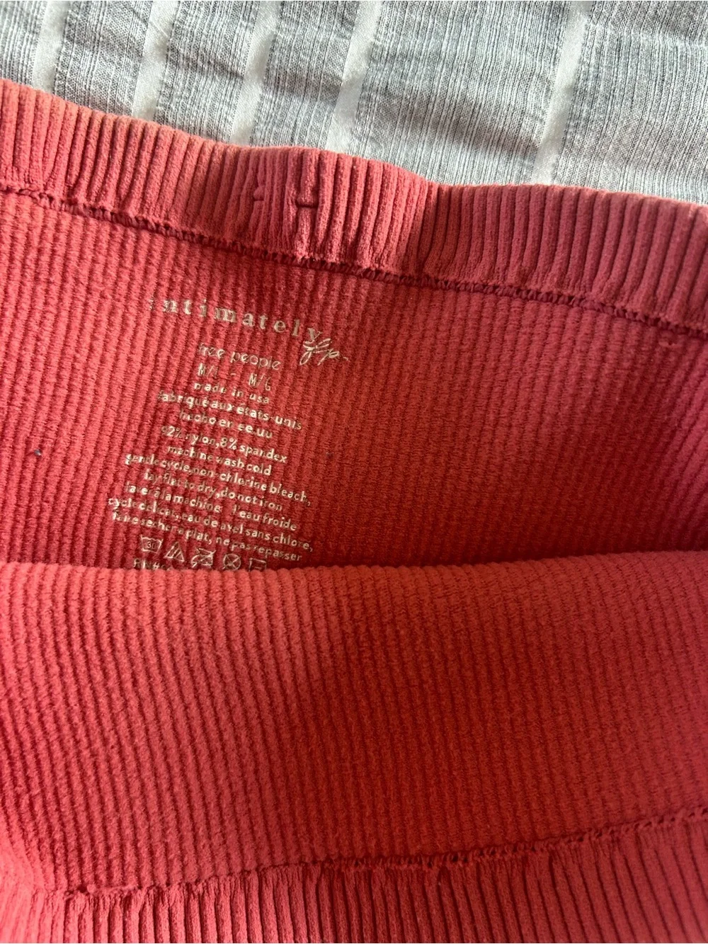 Madewell Ribbed Coral Tube Crop Top